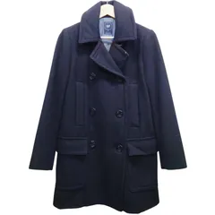 GAP ギャップ Pコート M ネイビー レディース ウールコート ピーコート ミドル丈 古着 インドネシア製 おしゃれ 防寒 美品 人気 上品 シンプル カジュアル きれいめ　通勤 通学 定番 秋冬 紺 ウール混のサムネイル