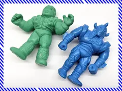 当時もの 森永 キン肉マン ファイツ人形 2体おまとめ 悪魔将軍 ネプチューンマン キン消し 15