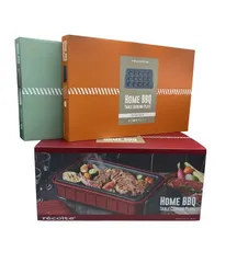recolte HOME BBQ  レコルト ホームバーベキュー レッド RBQ-1(R) たこ焼きプレート、セラミックスチーム深鍋付き 中古 D4のサムネイル