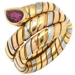 ブルガリ BVLGARI リング 指輪 トゥボガス  イエローゴールドXピンクゴールドXホワイトゴールド 3カラー 750 18K 18金   14.5号 【箱】【中古】