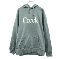 Creek Angler’s Device クリーク アングラーズ デバイス Logo Pullover Hoodie ロゴプリントスウェットプルオーバーパーカー  サックスブルー XL