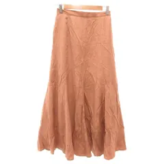 アースミュージック&エコロジー EARTH MUSIC & ECOLOGY タグ付き スカート ボトムス F オレンジ 無地 マキシ丈 /RG ■ECF001