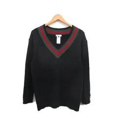 ダブルスタンダードクロージング ダブスタ DOUBLE STANDARD CLOTHING ニット セーター 長袖 Vネック コットン 36 ブラック 黒 /KT21