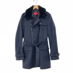 HUGO BOSS ヒューゴボス ジップアップコート サイズ:UK44 ウールカシミヤ/ファー取り外し可    ネイビー メンズ / 241019001162のサムネイル