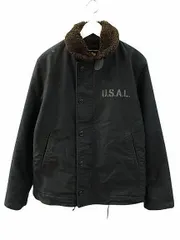 アルファ ALPHA N-1 DECK JACKET デッキジャケット 20521 黒 ブラック L ジップアップ アウターのサムネイル