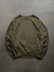 POLO RALPH LAUREN ポロラルフローレン S ワンポイント クルーネック ニット オリーブ