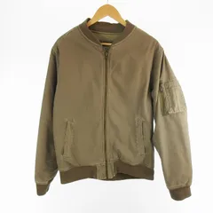 オールドネイビー OLD NAVY MA-1 ジャケット ジップアップ ブルゾン ミリタリー カーキ ブラウン M コットン 00’S ヴィンテージ  アウターのサムネイル
