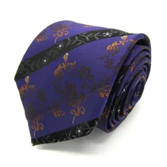 フランコバレンチノ ネクタイ ブランド 総柄 ストライプ柄 シルク PO メンズ パープル FRANCO VALENTINO 【中古】