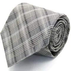 ジバンシィ ネクタイ ブランド チェック柄 シルク イタリア生地 PO メンズ グレー GIVENCHY 【中古】