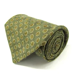 ランセル ネクタイ ブランド 総柄 ドット柄 シルク イタリア生地 PO メンズ グリーン LANCEL 【中古】