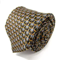 ブルガリ ネクタイ ブランド 総柄 動物柄 シルク ハンドメイド イタリア製 PO メンズ ブラック BVLGARI 【中古】