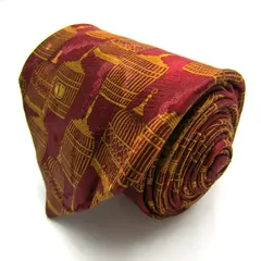 ヴァレンティノ ガラヴァーニ ネクタイ ブランド 総柄 シルク イタリア製 PO メンズ エンジ VALENTINO GARAVANI 【中古】