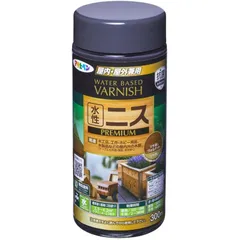 アサヒペン 水性ニス PREMIUM 300mL ツヤ消しウォルナット （1点）