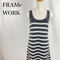 FRAMe WORK　フレームワーク　グレー　ボーダー　ミニスカート　ノースリーブワンピース 3946のサムネイル