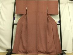 平和屋着物■江戸小紋　鮫小紋柄　鬼しぼ縮緬　正絹　逸品　AABG5055oa