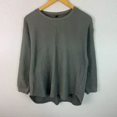 UNIQLO ユニクロ サーマル 無地 アースカラー チャコール XLサイズ メンズ 古着 シンプル シティーボーイ