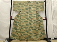 平和屋本店■超希少　日本工芸会正会員　釜我敏子　型絵染　九寸開き名古屋帯　どんぐり　逸品　未使用　DZAA8282kh5 平和屋本店□超希少 日本工芸会正会員 釜我敏子 型絵染 九寸開き名古屋