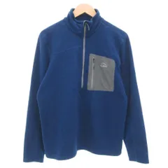 エルエルビーン L.L.BEAN フリース プルオーバー ハーフジップ M 青 ブルー ロゴ刺繍 切替 /AE ■GY18