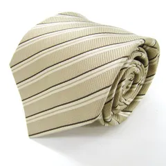 コムサイズム ブランド ネクタイ シルク ストライプ柄 ライン PO メンズ ベージュ COMME CA ISM 【中古】