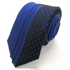 メイル&コー ブランド ネクタイ シルク ストライプ柄 ドット柄 総柄 ナロータイ PO メンズ ネイビー MALE & Co 【中古】