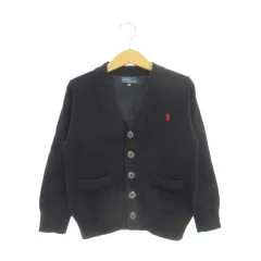 ポロ バイ ラルフローレン Polo by Ralph Lauren ニットカーディガン 子ども服（男の子用） 120 紺 ネイビー Vネック 長袖 ボタンフロント /AH22 ■GY99
