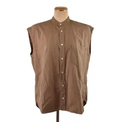 オーラリー AURALEE 19SS WASHED FINX TWILL SLEEVELESS SHIRTS 0 茶 ブラウン A9SS04TNのサムネイル