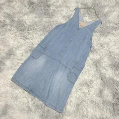 【良品】felissimo デニムひざ丈ワンピース (L) カジュアル ガーリー