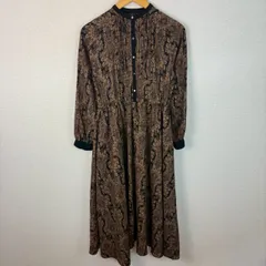 SONNY LABEL URBAN RESEARCH サニーレーベル アーバンリサーチ ワンピース 総柄 ブラック Freeサイズ レディース 古着 レトロ アメカジ