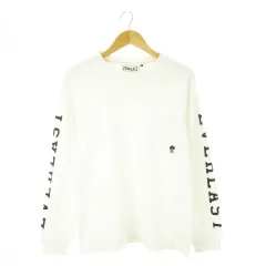 エバーラスト EVERLAST VERSUS ベイフロー BAYFLOW Tシャツ カットソー ロンT クルーネック 丸首 長袖 ロゴ プリント S 白 ホワイト /CK24