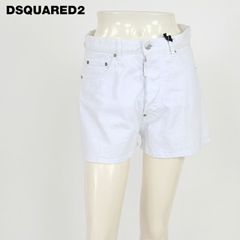 大きなサイズ！ Dsquared2 ストレッチ ホワイトデニム ショートパンツ