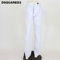 大きなサイズ Dsquared2 ストレッチ メタルロゴプレート ホワイト