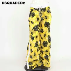 ディースクエアード DSQUARED2 レディース ロングパンツ So72-D2サイドライン総柄パンツ イエロー系  （サイズ/38）ds0091のサムネイル