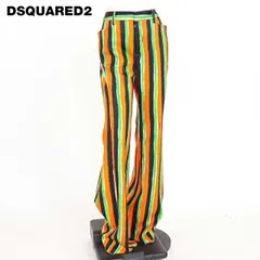 ディースクエアード DSQUARED2 レディース ロングパンツ サイドチュールデザインストライプ柄ブーツカットパンツ マルチカラー系  （サイズ/38）ds0105