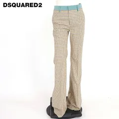 ディースクエアード DSQUARED2 レディース ロングパンツ チェック柄ブーツカットパンツ ベージュ系  （サイズ/36）ds0112のサムネイル