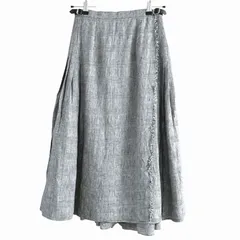 O'NEIL OF DUBLIN オニールオブダブリン 麻 リネン 巻きスカート グレンチェック GB10 F 38 D 36 1 42 US 8