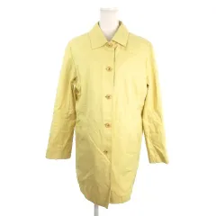 クロコダイル CROCODILE ステンカラーコート L 黄 イエロー 中綿ライナー付き /MN2 ■GY99