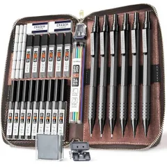 シャープペンシルセット レザーケース入り ブラックe