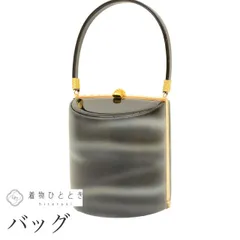 バッグ リサイクルバッグ 合皮 ぼかし文様 黒色系 振袖用 手提げ型 レディース 着物 kkb4364b