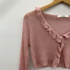 SNIDEL シアーフリルカーデ SWNT251190 カーディガン ONE SIZE ピンク 2025年春夏モデル レディース _247021