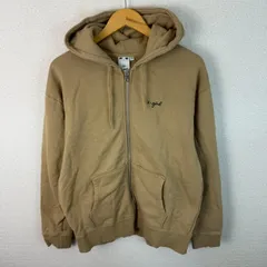 X-girl エックスガール スウェット フルジップパーカー ロゴ刺繍 キャメル レディース 古着 ストリート アメカジ