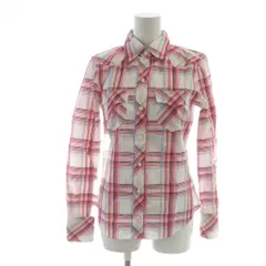 バーバリーブルーレーベル BURBERRY BLUE LABEL ステンカラーシャツ 長袖 チェック柄 ロゴ 38 S マルチカラー ■GY14 /MQ