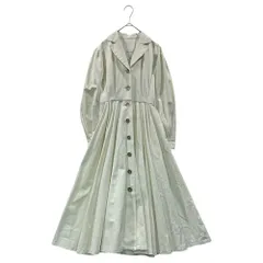 foufou(フーフー) THE DRESS #17 - waltz - open collar gold button dress オープンカラー ゴールド ボタン ドレス 92OP04 O ホワイト ワンピース ロング フレアのサムネイル