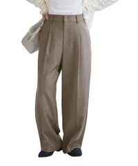 新品 [ロペピクニック] パンツ 【低身長・小柄さんサイズ】 レディハンサムシリーズ ウールライクウエストタックセミワイドパンツ レディース GDS55110 ベージュ系(29)