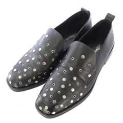 3.1 フィリップリム 3.1 phillip lim ローファー スクエアトゥ ローヒール レザー スタッズ バイカラー 39 黒 ブラック /BBのサムネイル
