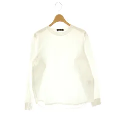 ドゥロワー Drawer コットン天竺クルーネックロングスリーブ Tシャツ カットソー ホワイト /ES ■GY19のサムネイル
