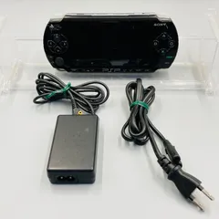 【動作確認済み】【新品バッテリー付】PSP本体 [ブラック] PSP-1000 メモリーカード付／ACアダプター付 FE6
