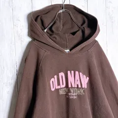 【海外モデル】オールドネイビー OLD NAVY ユニックス 男女兼用 ブラウン スウェット パーカー #b30