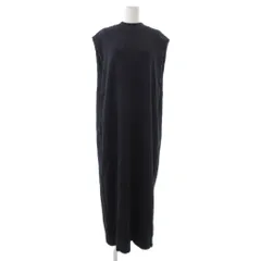 ミラオーウェン Mila Owen ノースリーブニットワンピース リブ 1 ネイビー 紺 ロング /IU