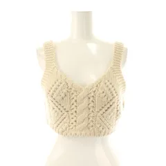 アンヌーク anuke 25AW Cable Knit Bustier ニットビスチェ F アイボリー /DF ■OS ■SH