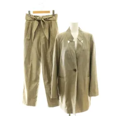 アメリヴィンテージ Ameri VINTAGE PERFORATED COLLAR JACKET PANTS セットアップ ジャケット パンツ テーパード M ベージュ /HK ■OSのサムネイル